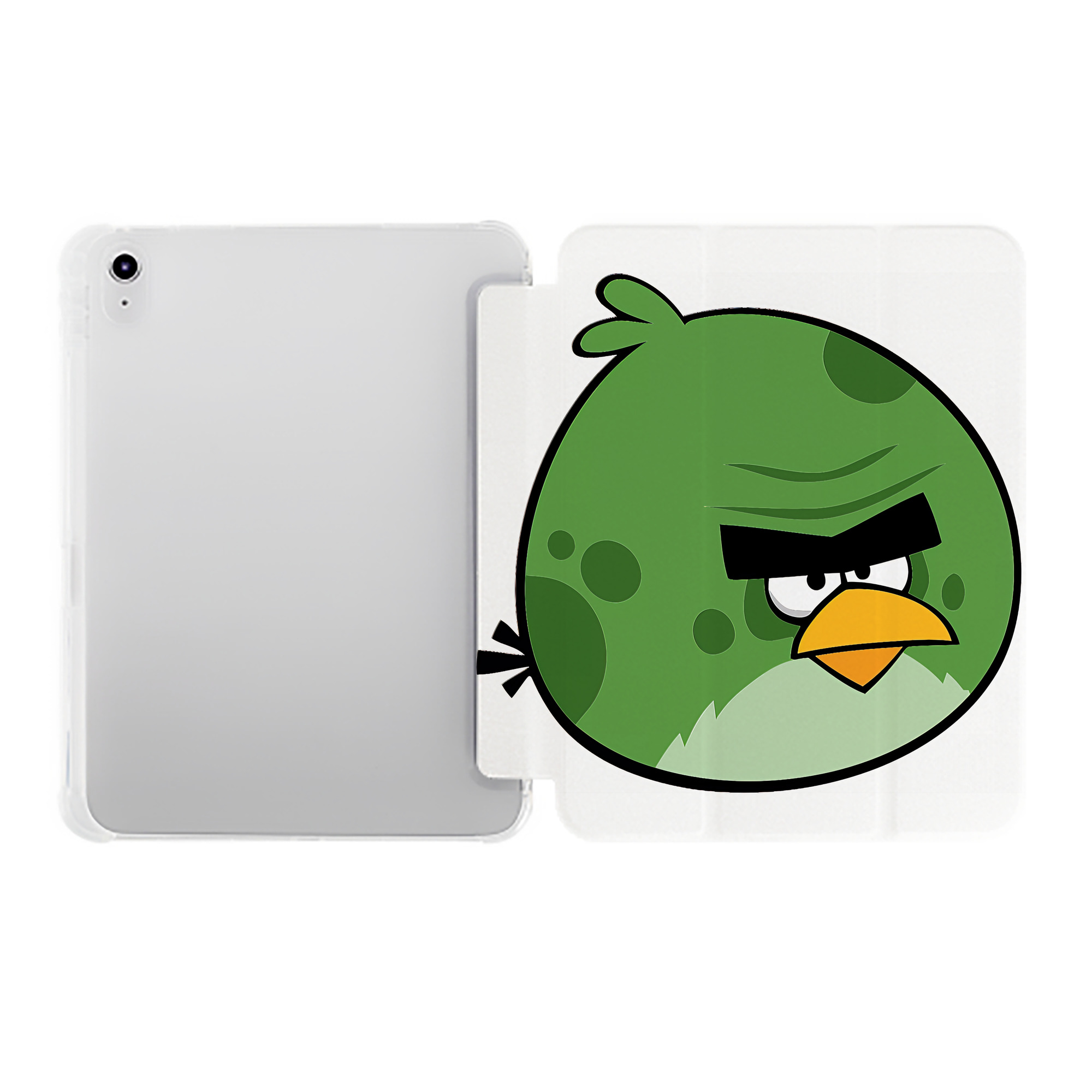 （画像用） Angry Birds アングリーバード IPad ケース ペン収納付き 三つ折りスタンド PUレザー×シリコン 対応機種9.5/10.5/10.9インチ